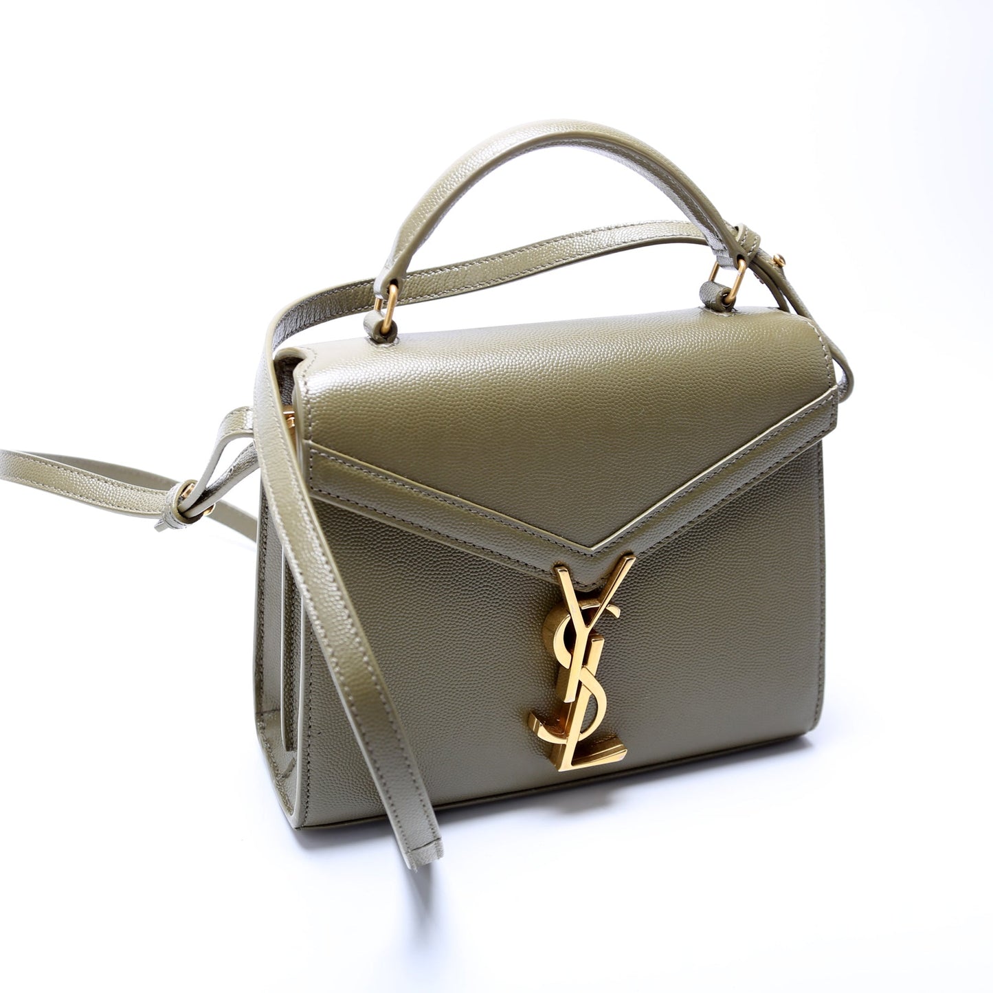 YSL Saint Laurent Saint Laurent Cassandra Top Handle Bag Green Travel Bag