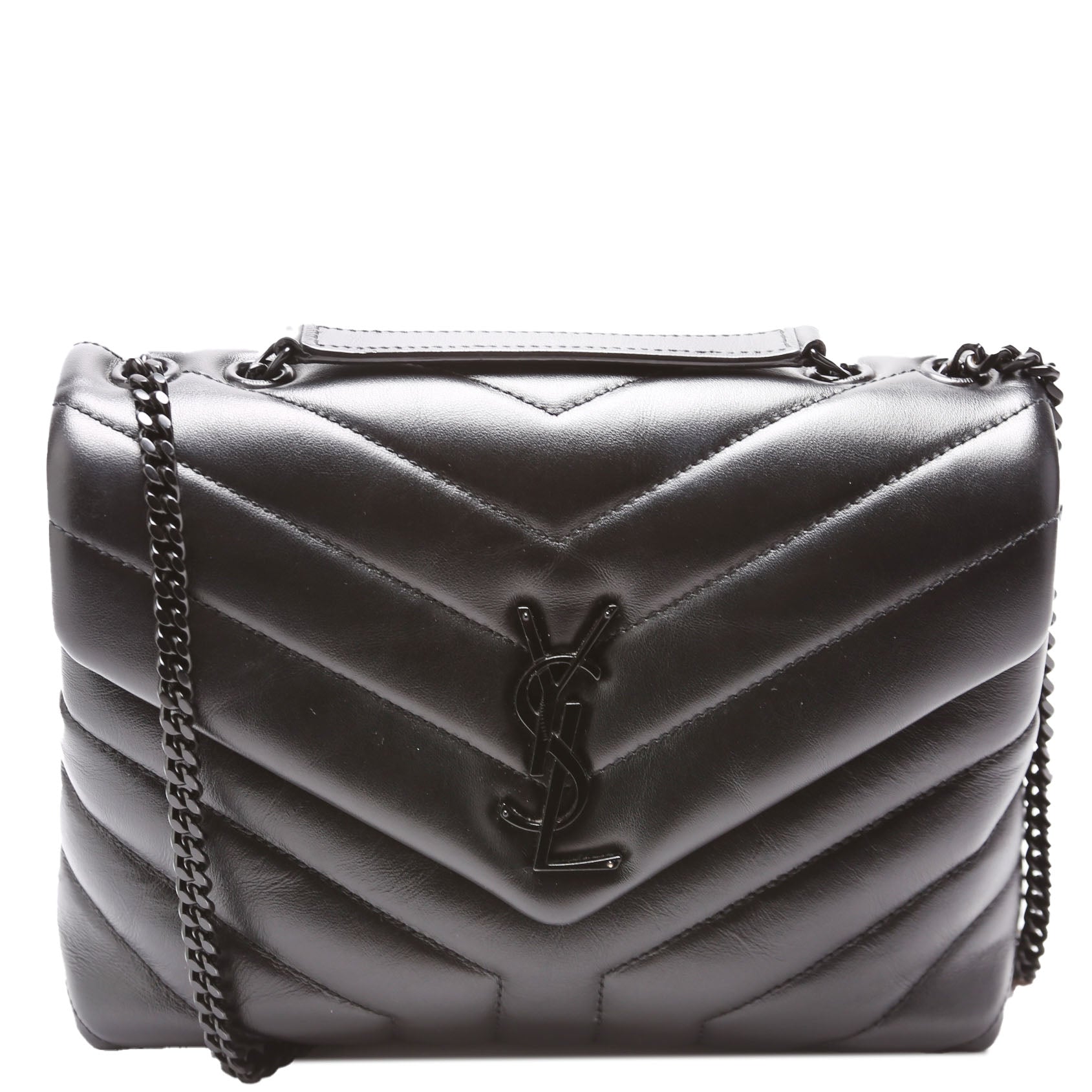 YSL Saint Laurent Loulou Satchel Bag Black Small Small 494699 Black