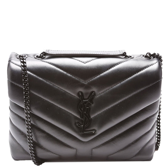 YSL Saint Laurent Loulou Satchel Bag Black Small Small 494699 Black