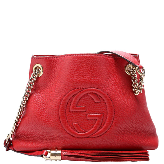Gucci Soho Red Mini Chain Travel Bag
