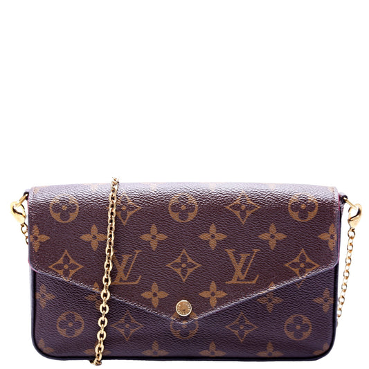 Louis Vuitton Pochette Felicie Berry Monogram Clutch Bag Berry 6