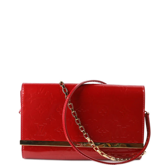 Louis Vuitton Ana Vernis Red Clutch Bag