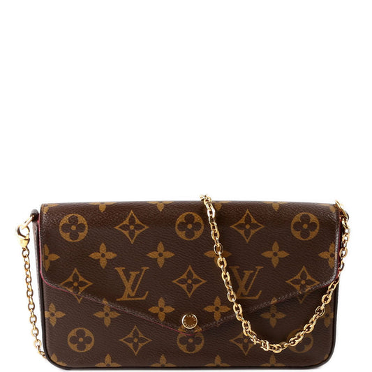 Louis Vuitton Pochette Felicie Berry Monogram Clutch Bag Berry 9