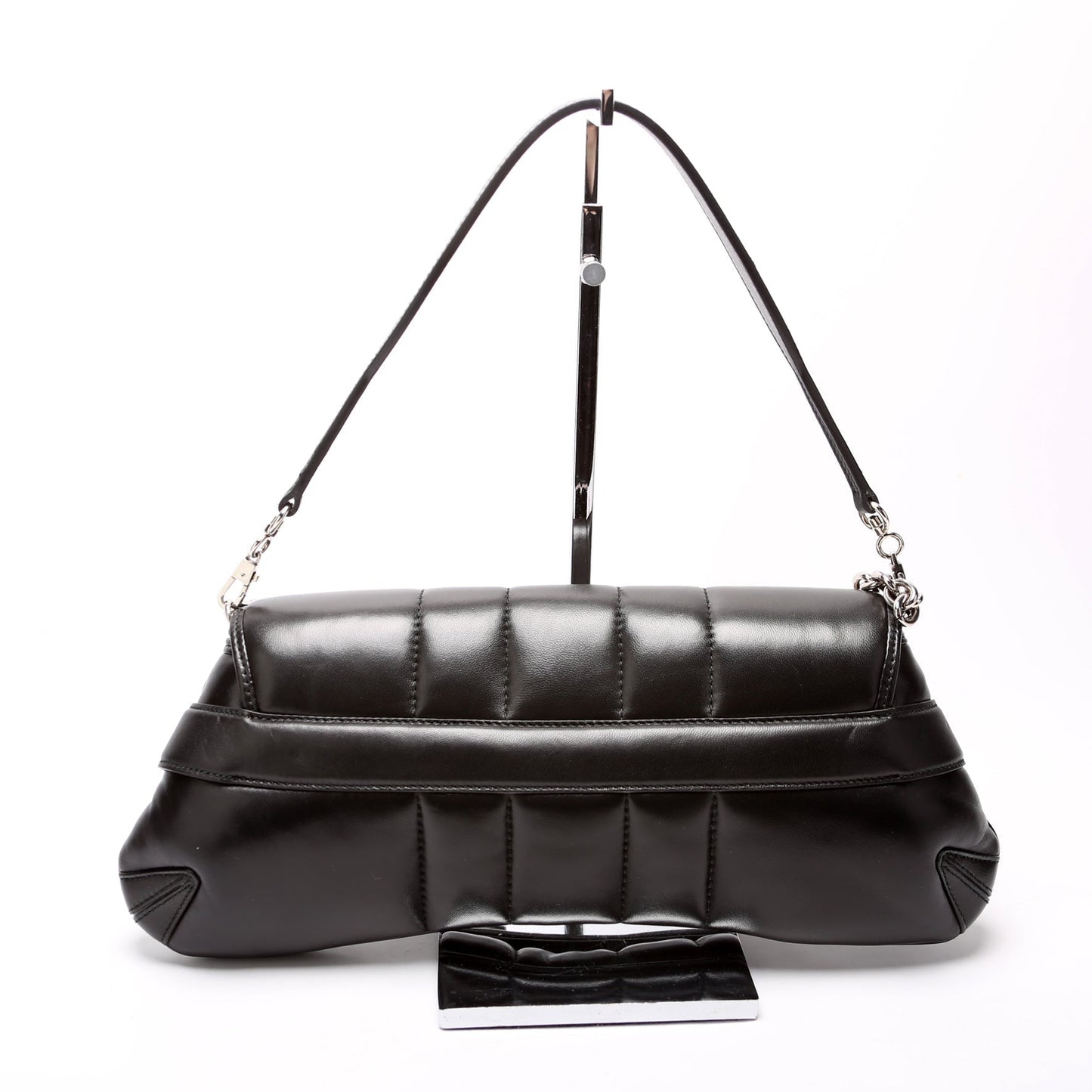 Gucci Vertical Maxi Horsebit Quilted Black Medium Chain Shoulder Bag