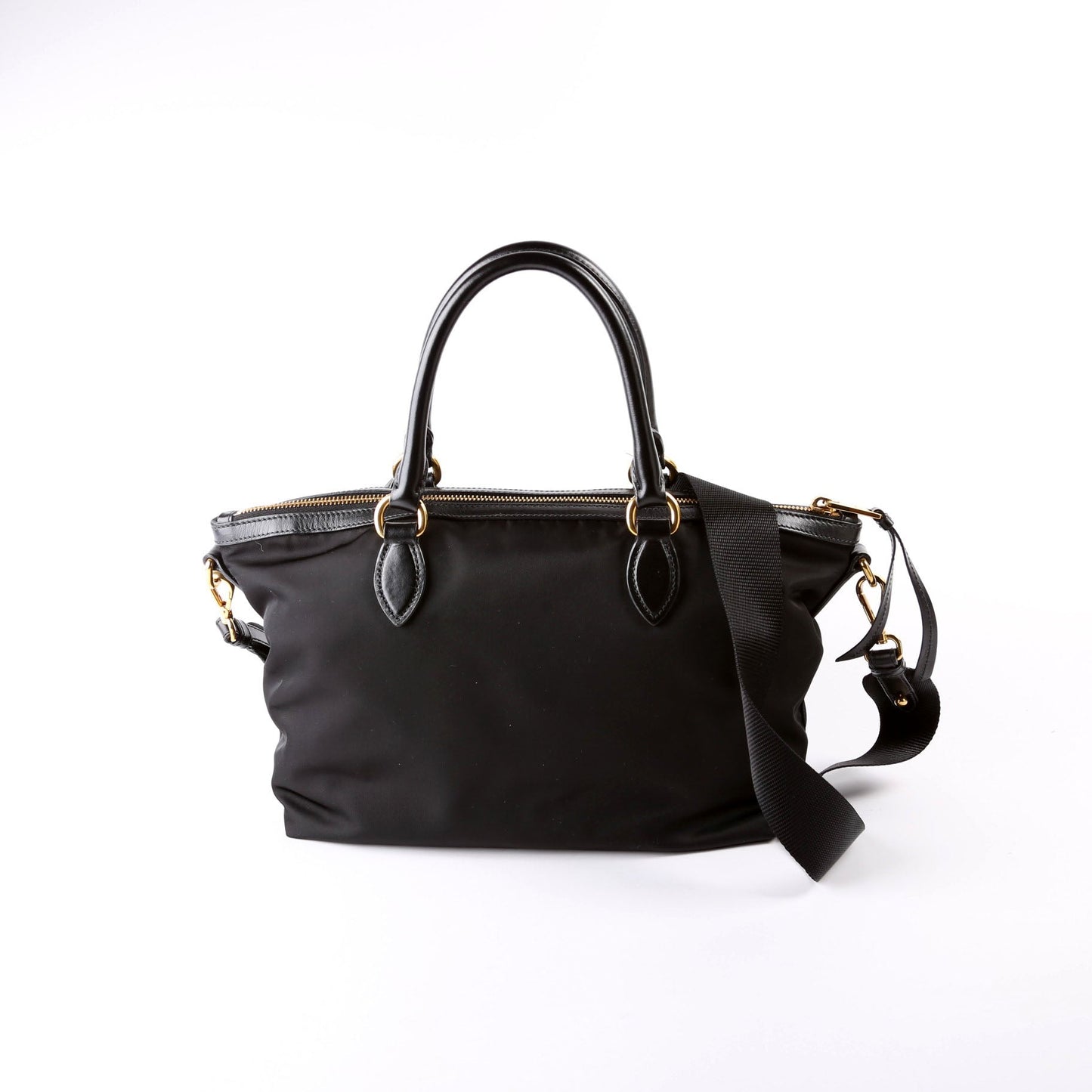 Prada Satchel Bag Nylon Black Travel Bag