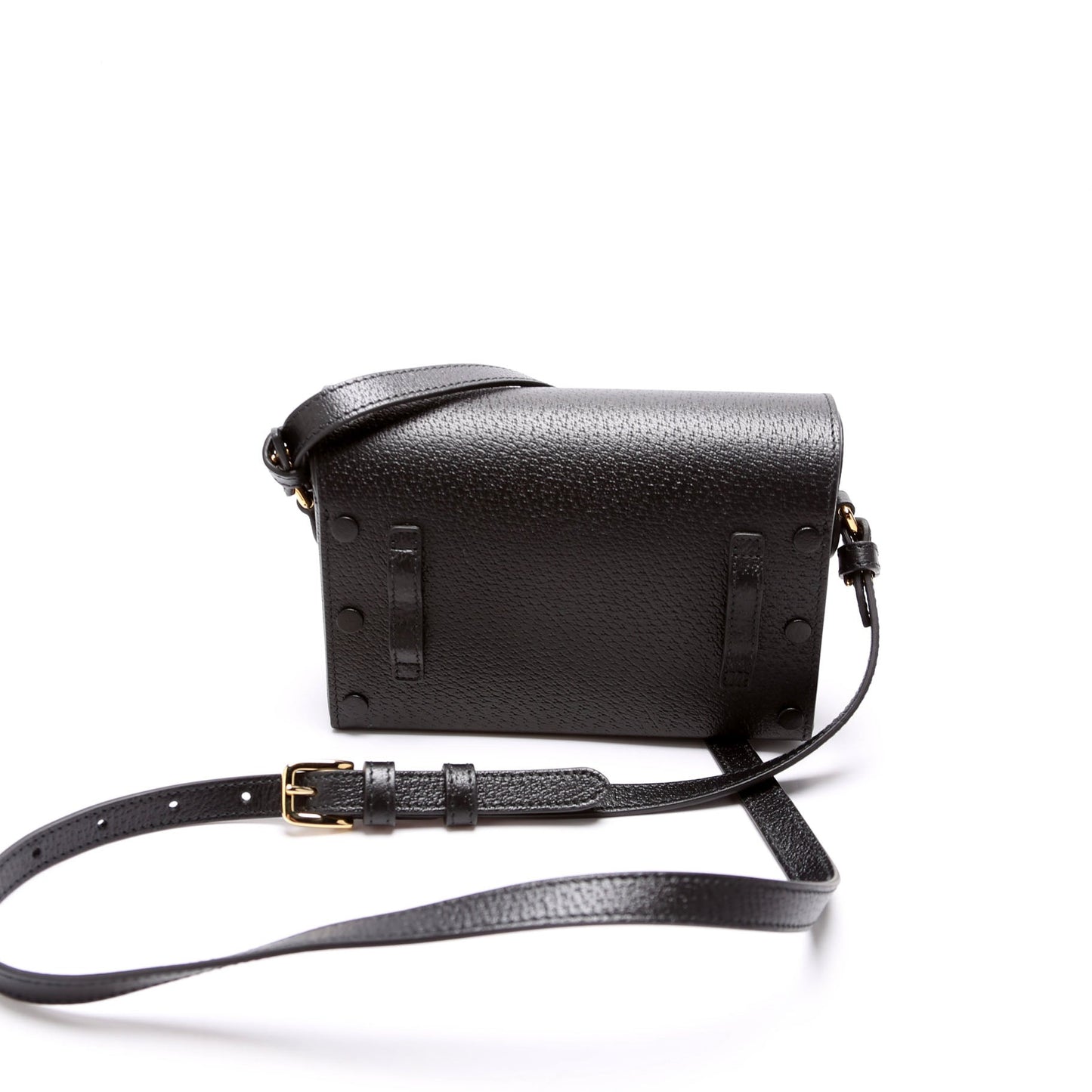 Gucci Horsebit Calfskin Black Shoulder Bag
