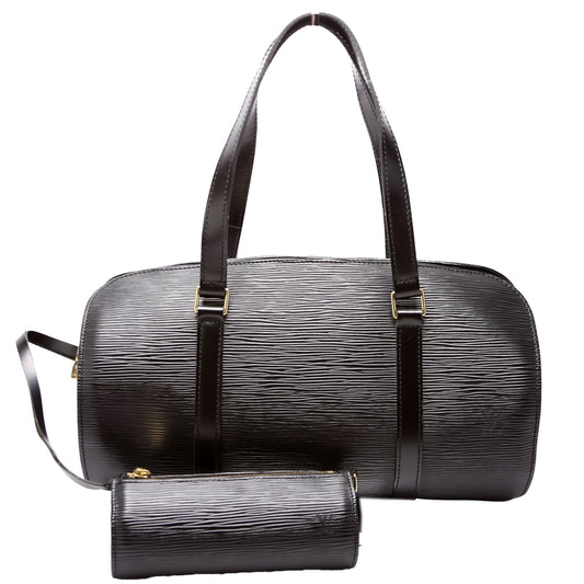 Louis Vuitton Soufflot Black Epi Handbag