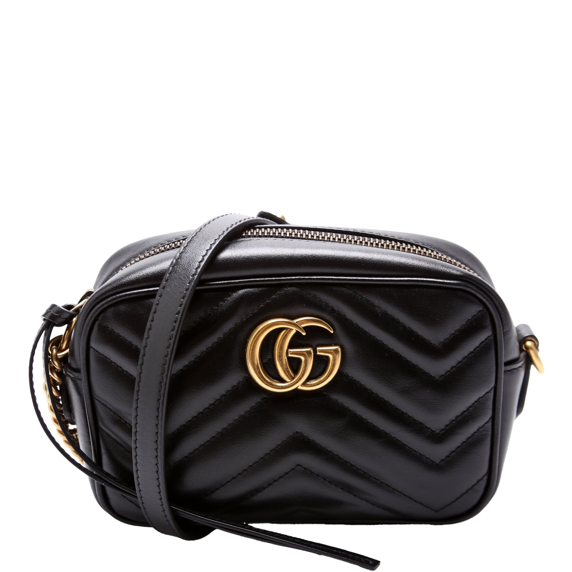 Gucci Marmont Camera Black Mini Travel Bag Black 1