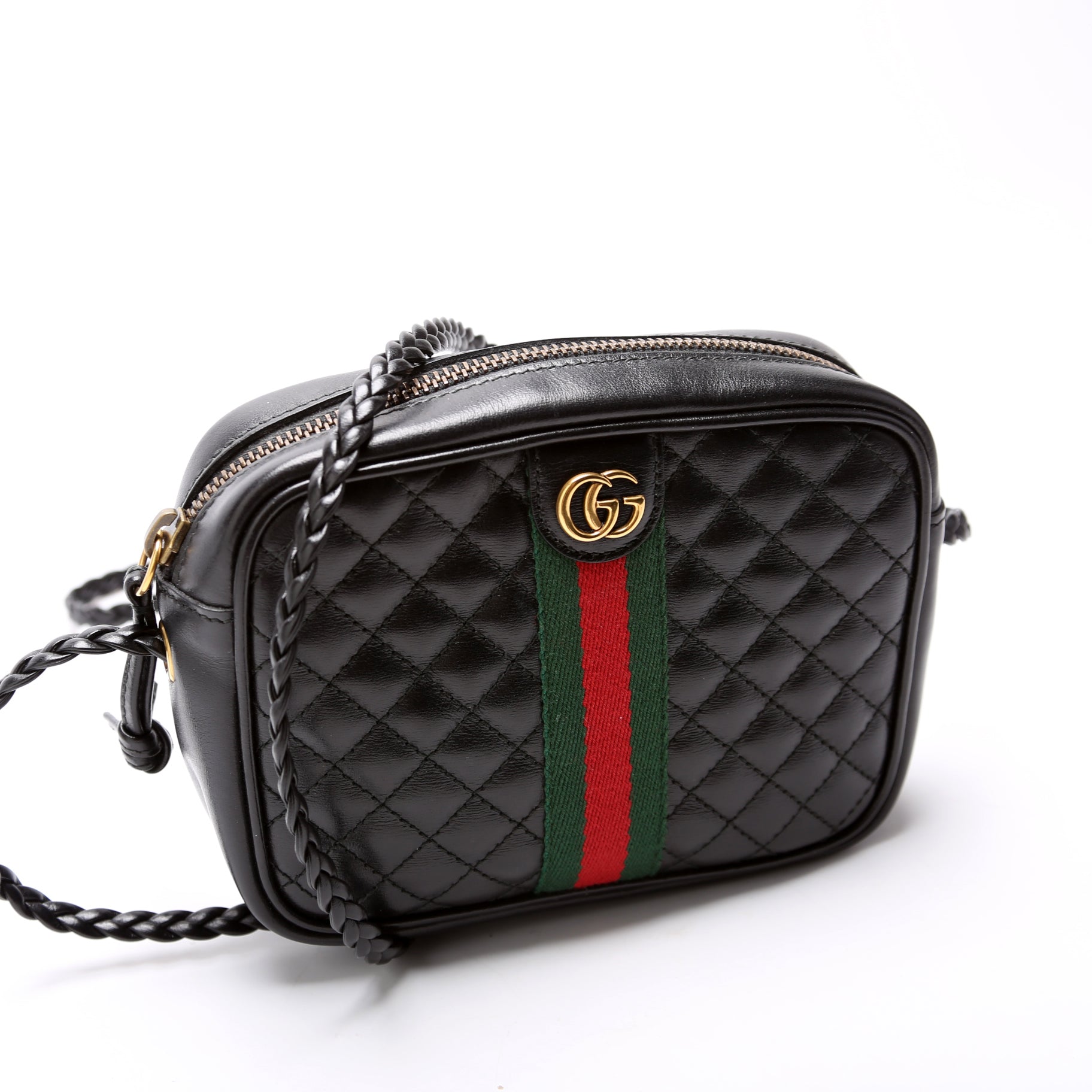 Gucci Trapuntata Leather Black Mini Travel Bag