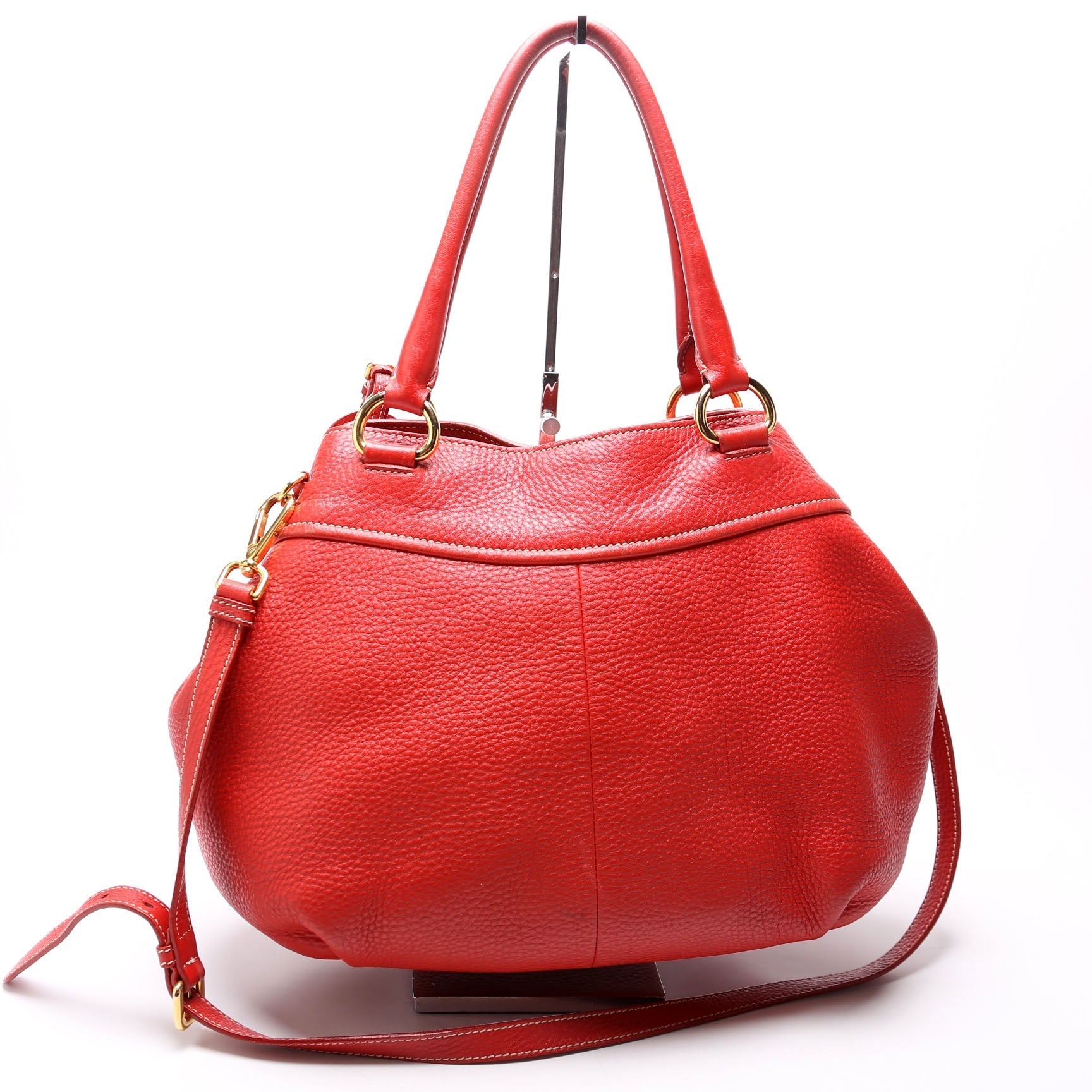 Prada Vitello Daino Lago Bag Red Travel Bag