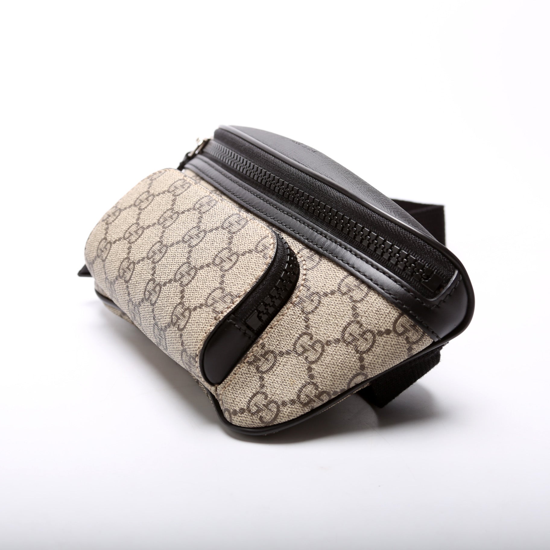 Gucci GG Supreme Black Beige Belt