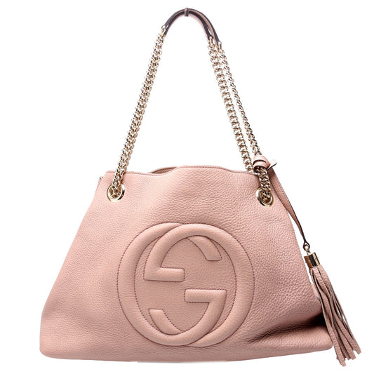 Gucci Soho Leather Beige Medium Shoulder Bag