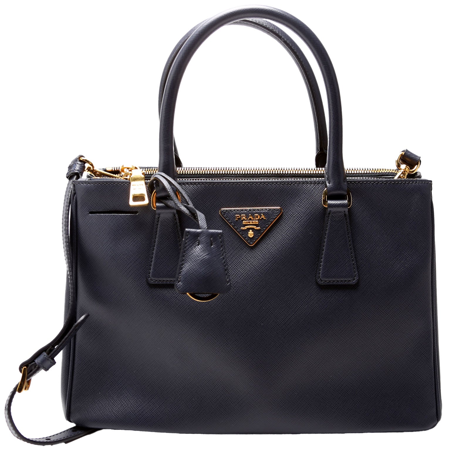 Prada Saffiano Galleria Navy Bag Small Travel Bag