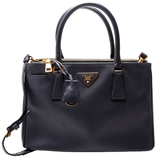 Prada Saffiano Galleria Navy Bag Small Travel Bag