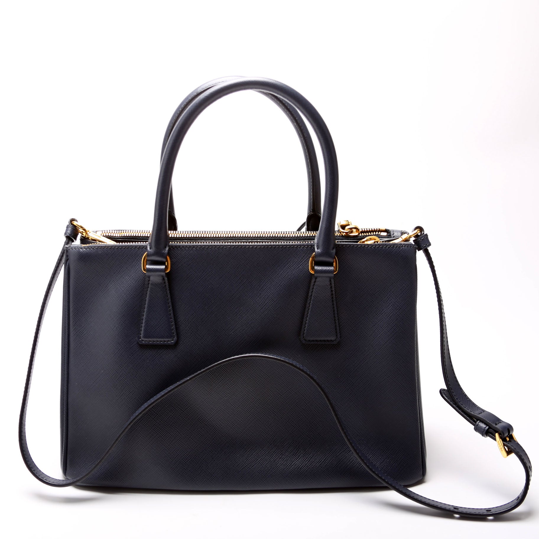 Prada Saffiano Galleria Navy Bag Small Travel Bag