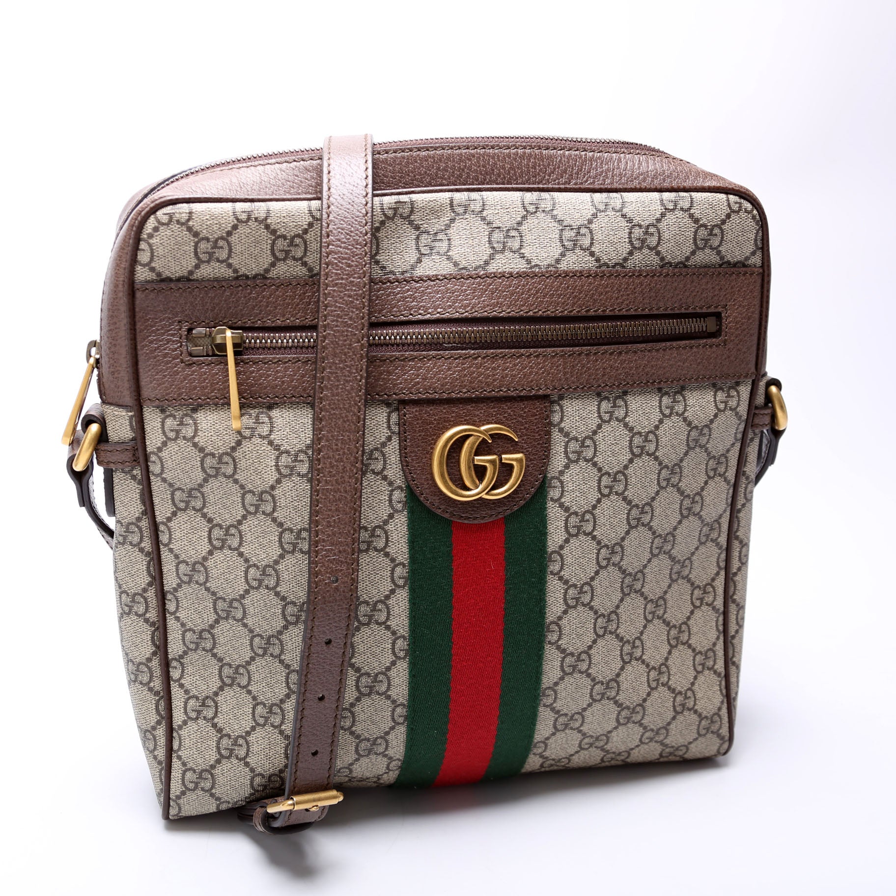 Gucci Ophidia Messenger Brown Medium Travel Bag