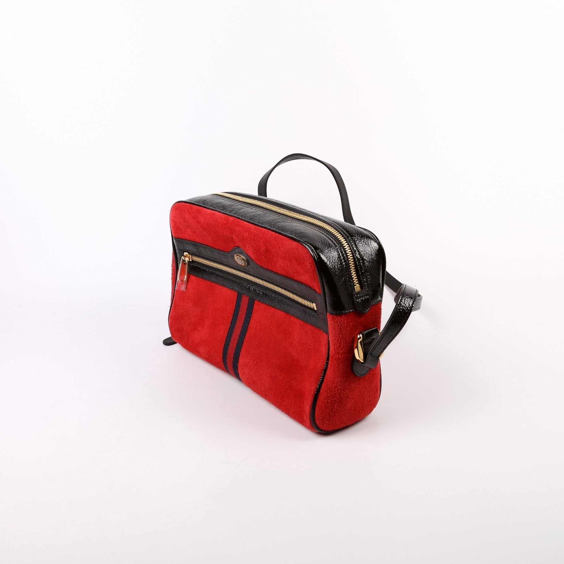 Gucci Ophidia Suede Red Small Crossbody Bag