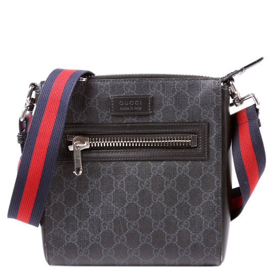 Gucci Supreme Messenger Black Travel Bag