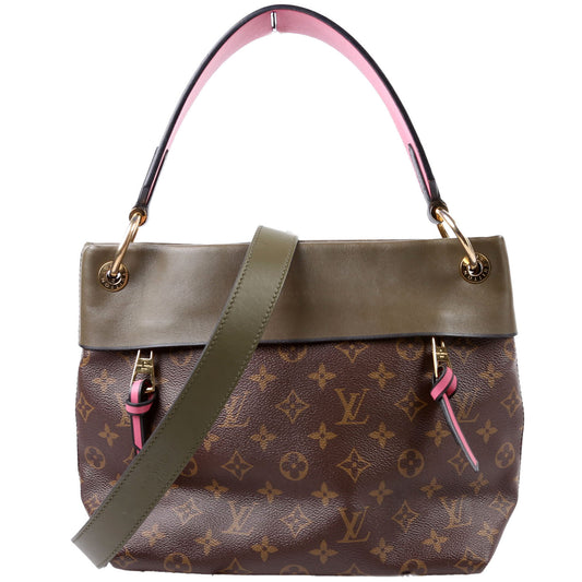 Louis Vuitton Tuileries Besace Hobo Monogram Green Pink Shoulder Bag