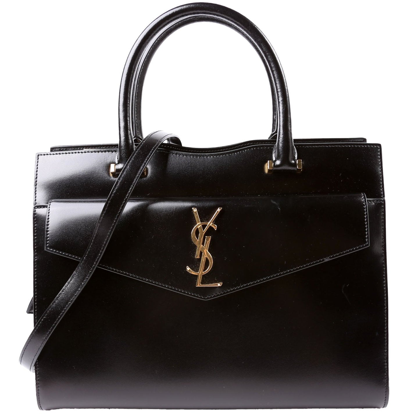 YSL Saint Laurent Saint Laurent Uptown Satchel Bag Black Medium Travel Bag