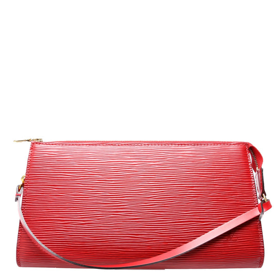 Louis Vuitton Pochette Accessories Epi Red Clutch Bag