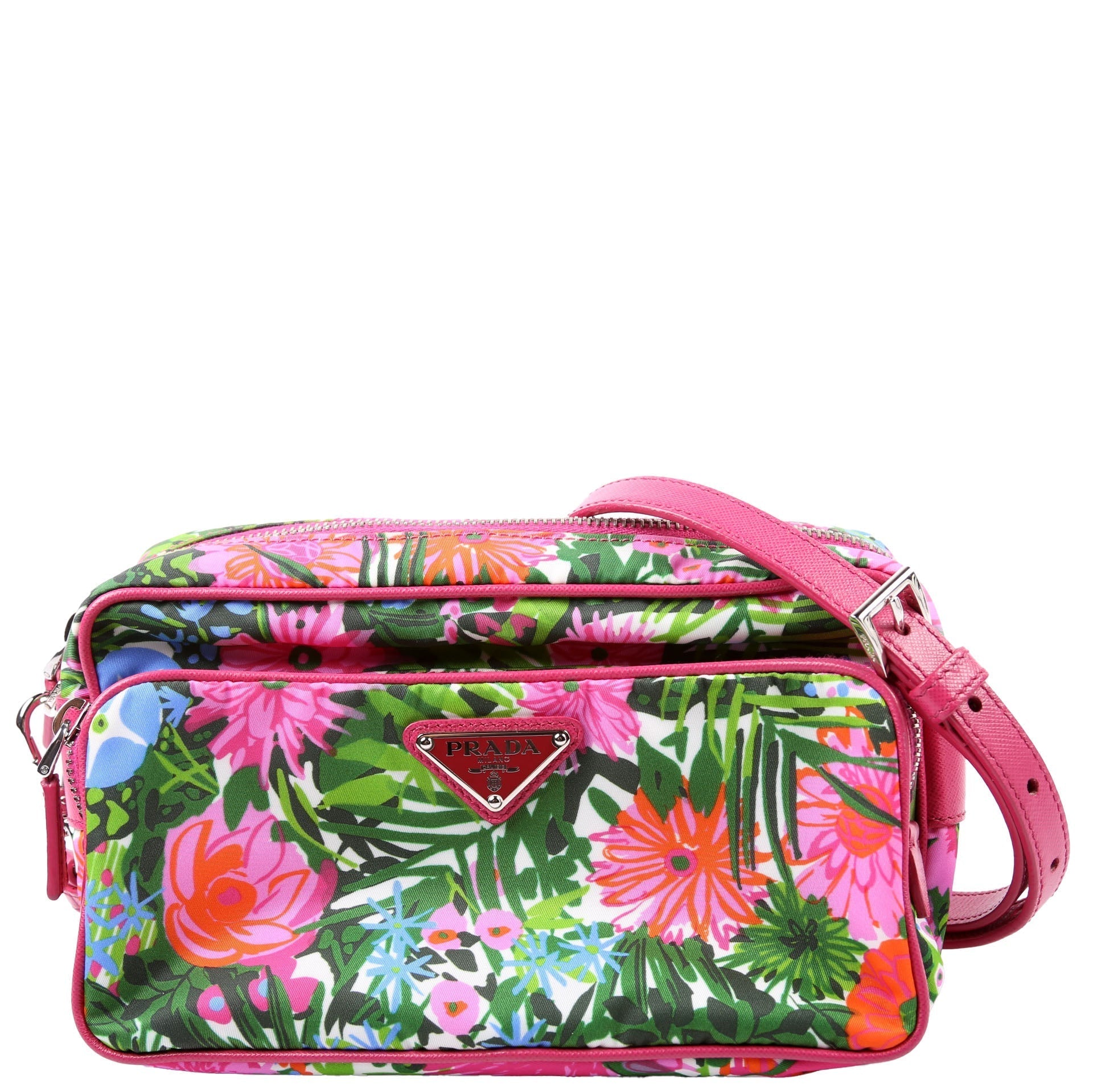 Prada Tessuto Printed Camera Bag Nylon Travel Bag