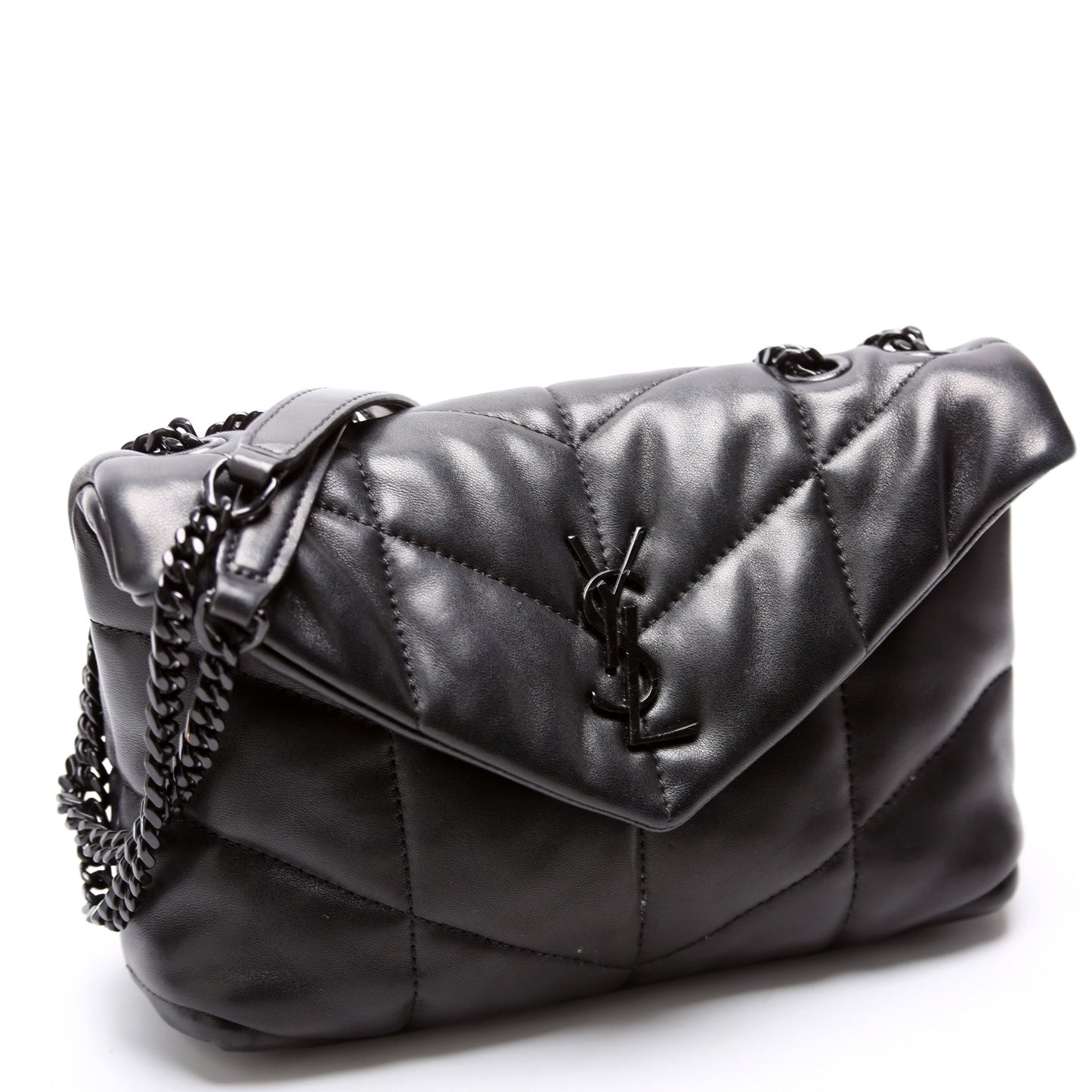YSL Saint Laurent Loulou Toy Lambskin Bag Quilted Black Travel Bag