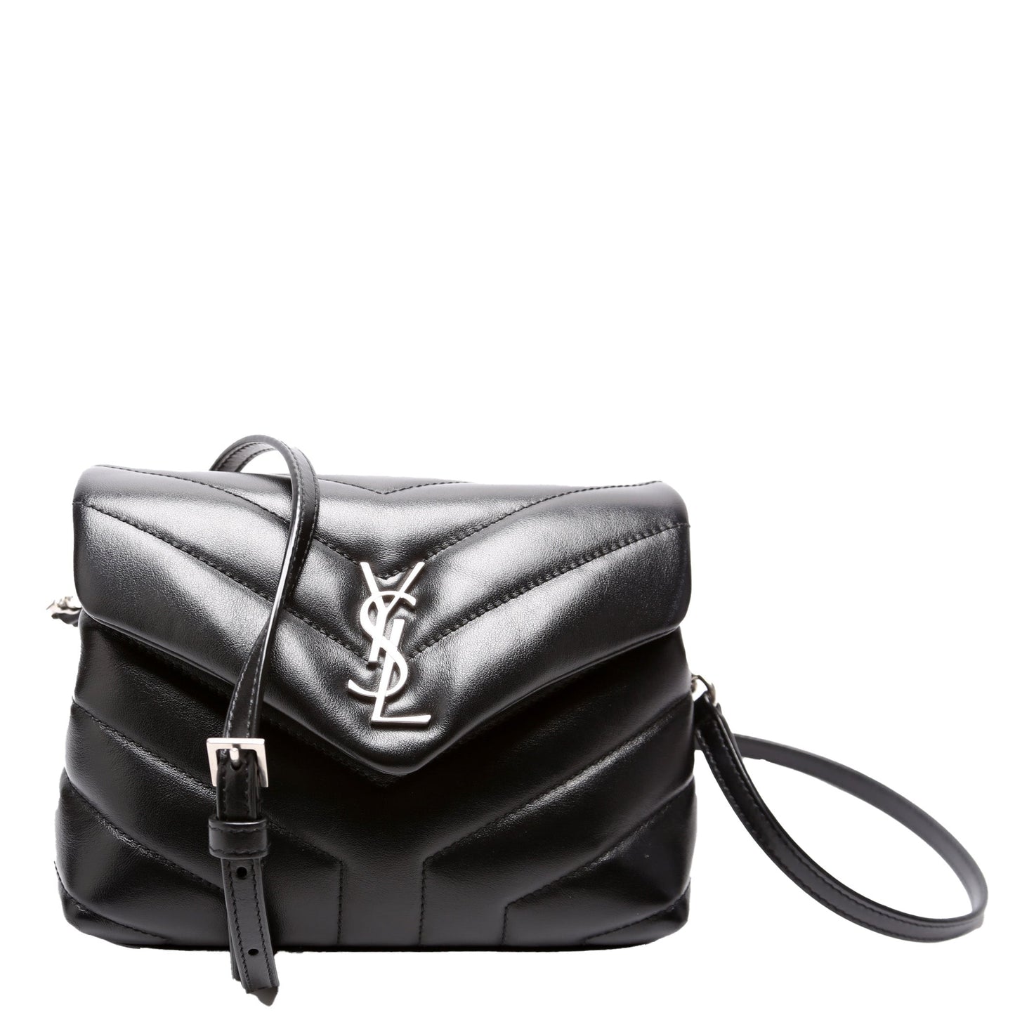 YSL Saint Laurent Loulou Satchel Toy Crossbody Bag Black