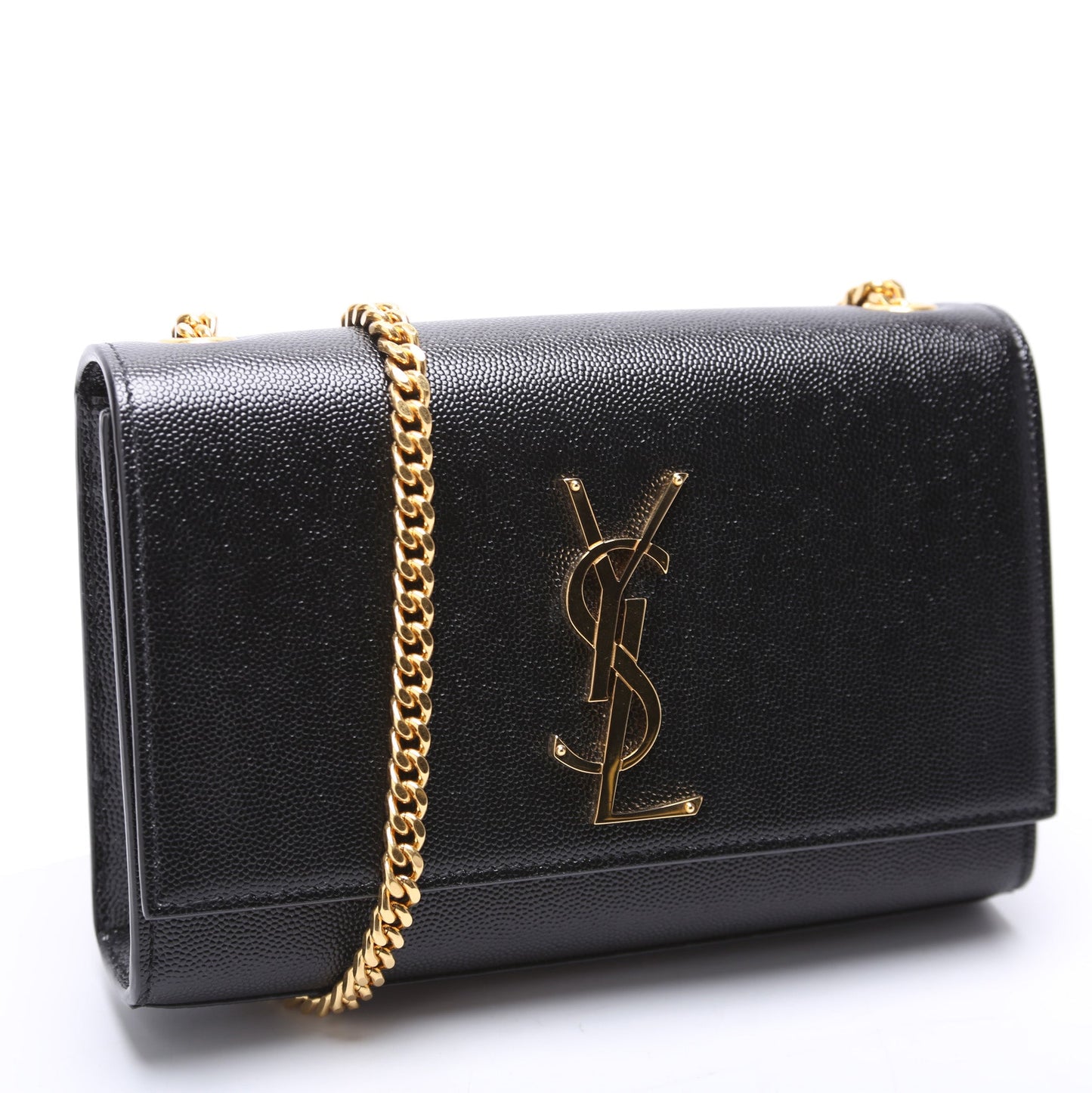 YSL Saint Laurent Saint Laurent Kate Satchel Grain De Poudre Black Small Travel Bag Poudre Black