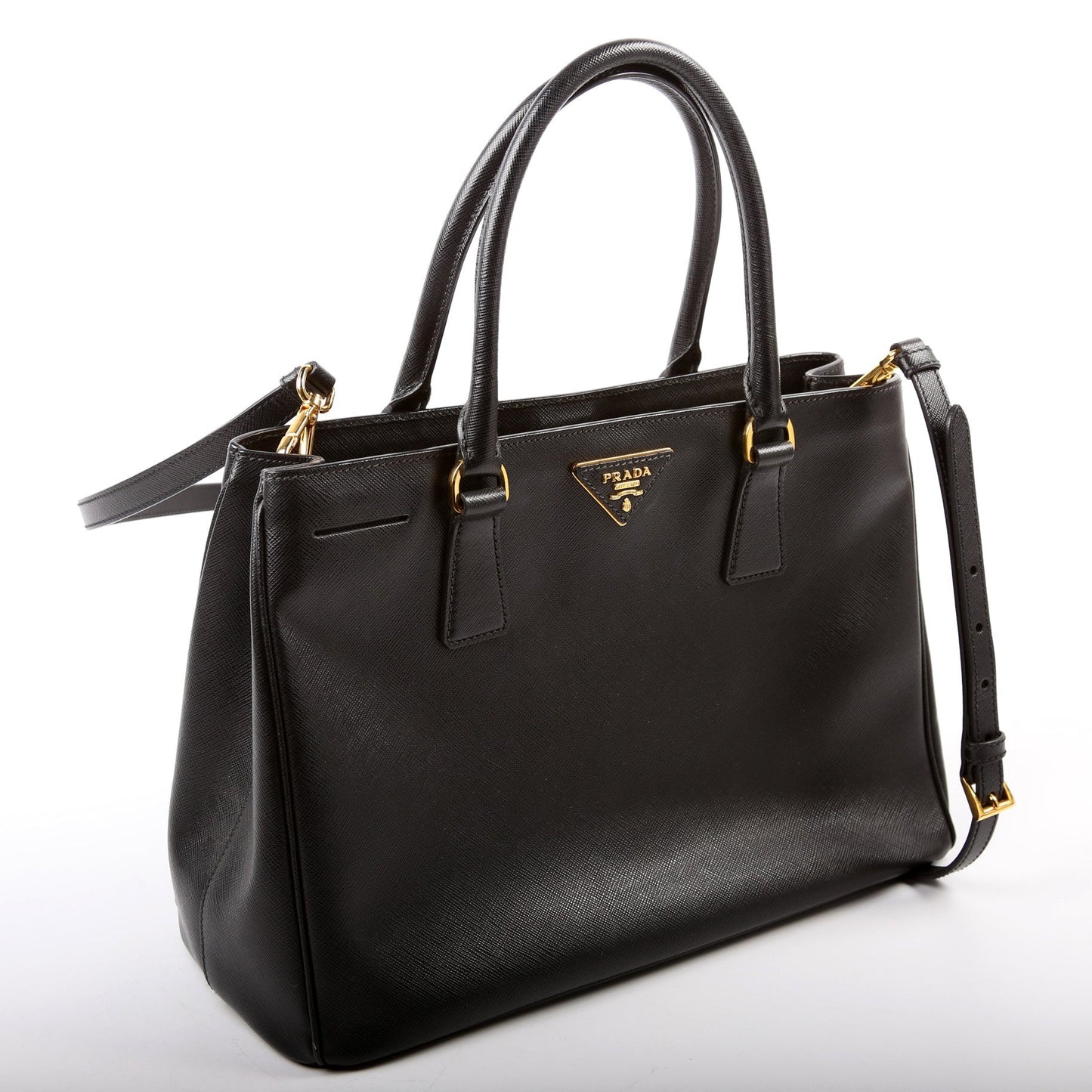 Prada Saffiano Lux Tote Bag Black Medium