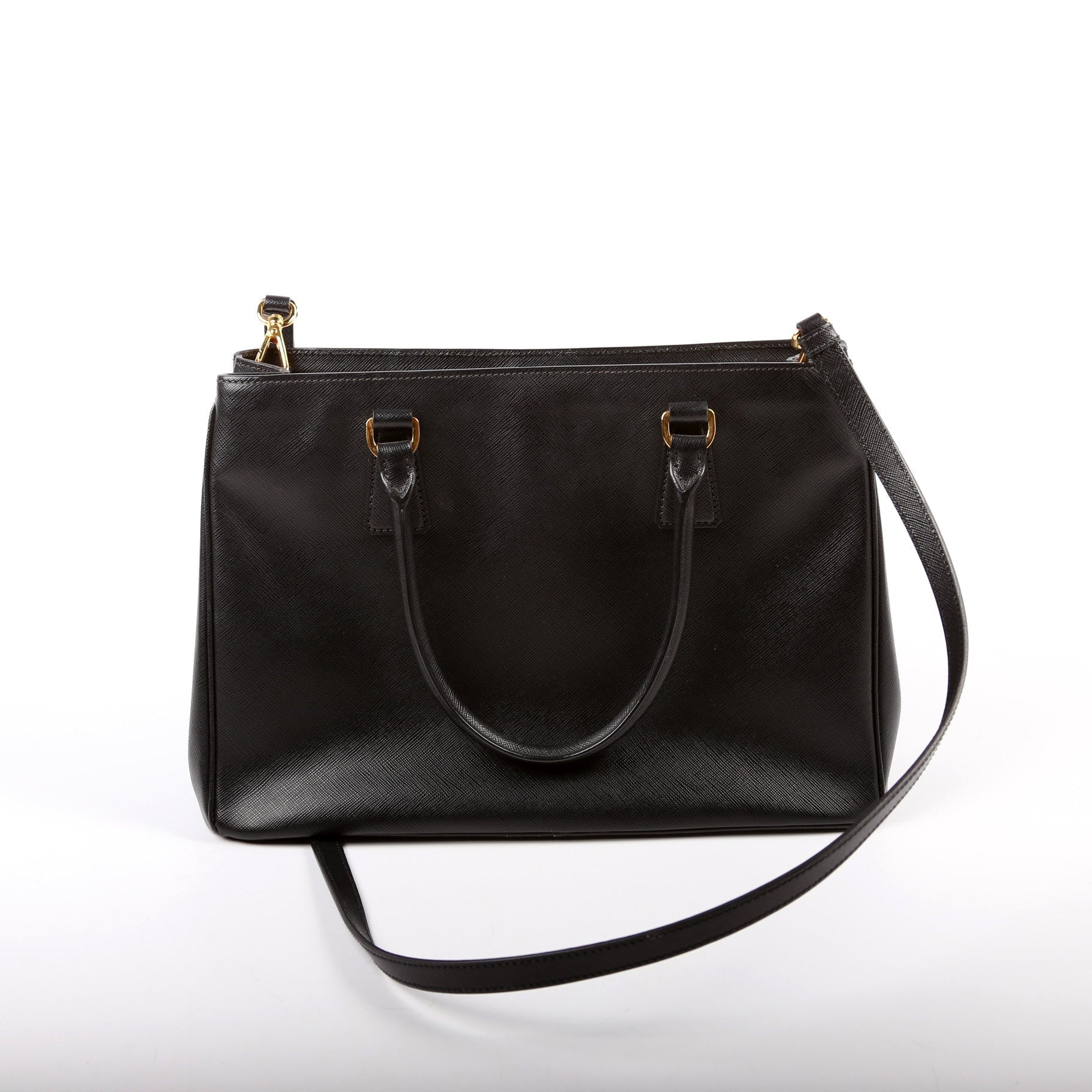 Prada Saffiano Lux Tote Bag Black Medium