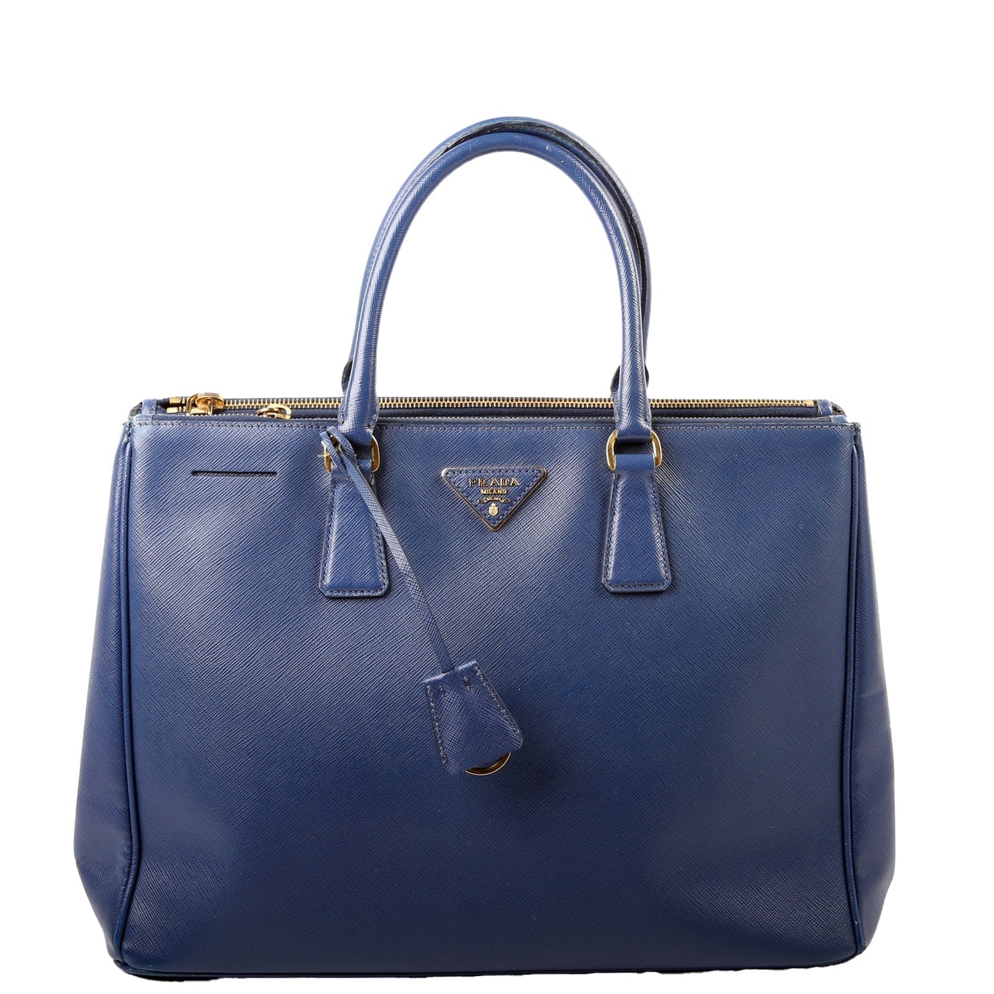 Prada Saffiano Galleria Bag Blue Medium Travel Bag