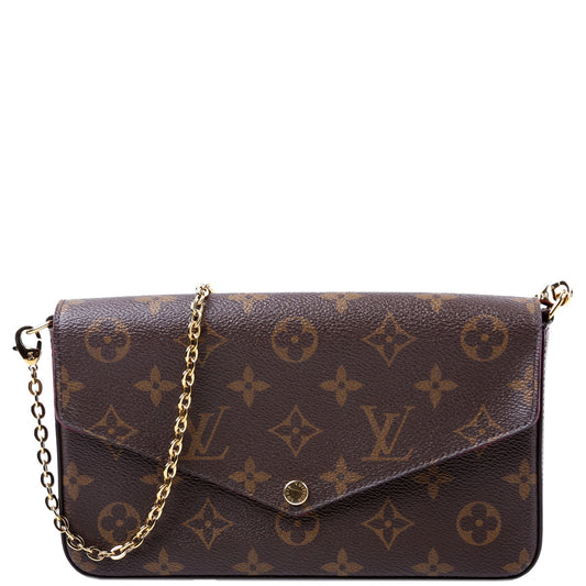 Louis Vuitton Pochette Felicie Berry Monogram Clutch Bag Berry 10