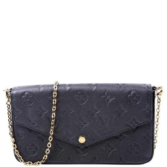 Louis Vuitton Pochette Felicie Empreinte Black Clutch Bag Black 7