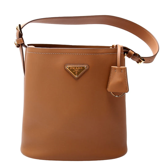Prada Calfskin Bag Leather Brown Travel Bag