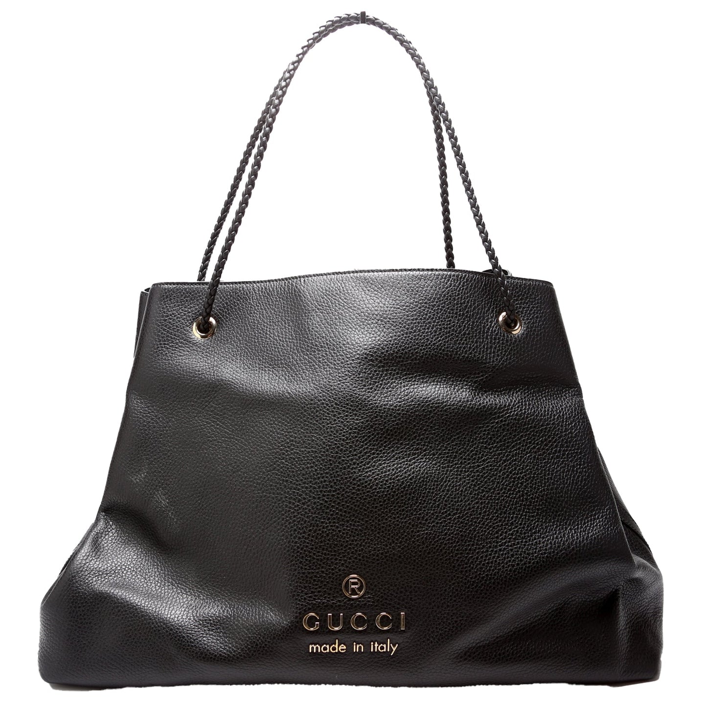 Gucci Gifford Braided Strap Black Tote Bag