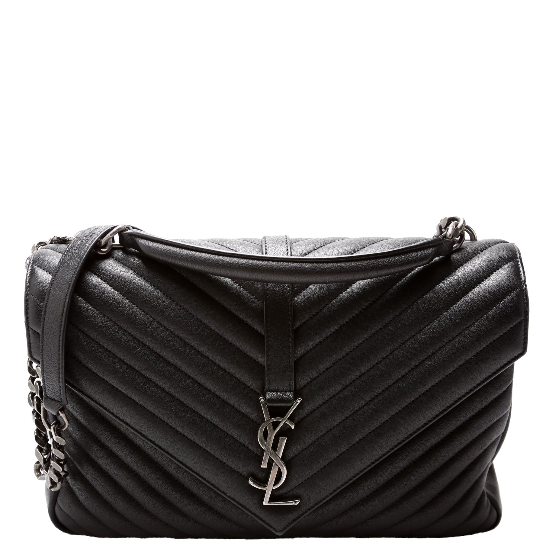 YSL Saint Laurent Saint Laurent College Bag Black Large Travel Bag