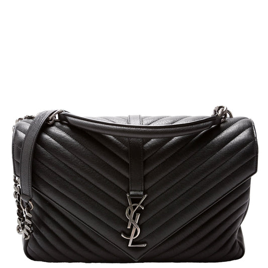 YSL Saint Laurent Saint Laurent College Bag Black Large Travel Bag