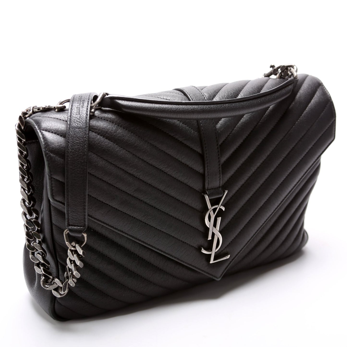 YSL Saint Laurent Saint Laurent College Bag Black Large Travel Bag