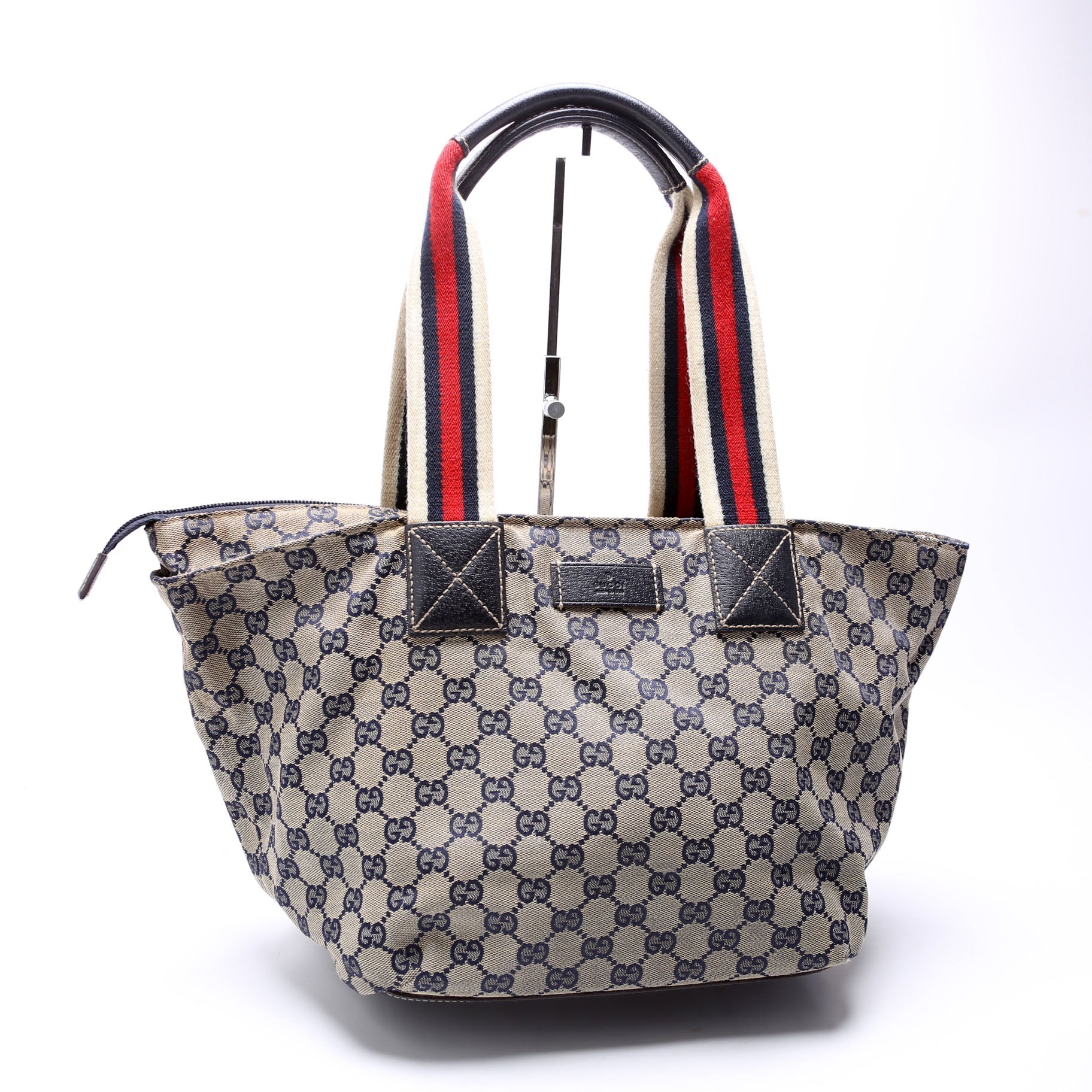 Gucci GG Web Canvas Bucket Tote Bag Tote 1