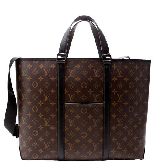 Louis Vuitton Weekend Macassar Monogram Black GM Tote Bag