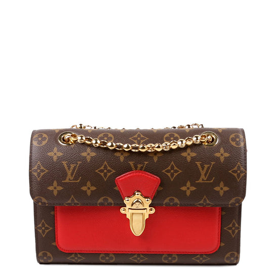 Louis Vuitton Victoire Monogram Red Handbag