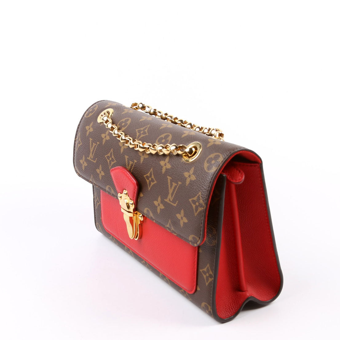 Louis Vuitton Victoire Monogram Red Handbag