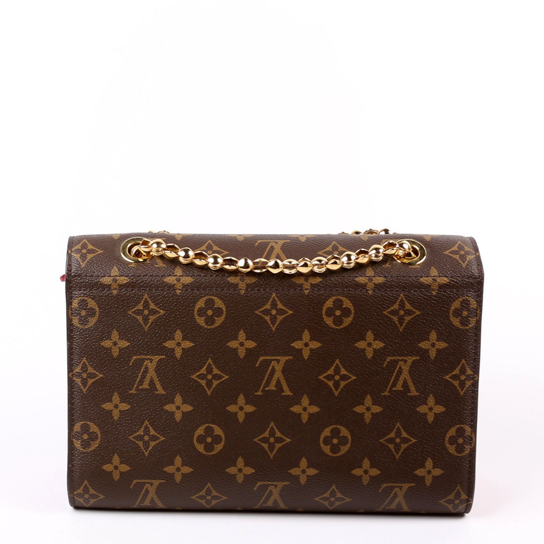 Louis Vuitton Victoire Monogram Red Handbag
