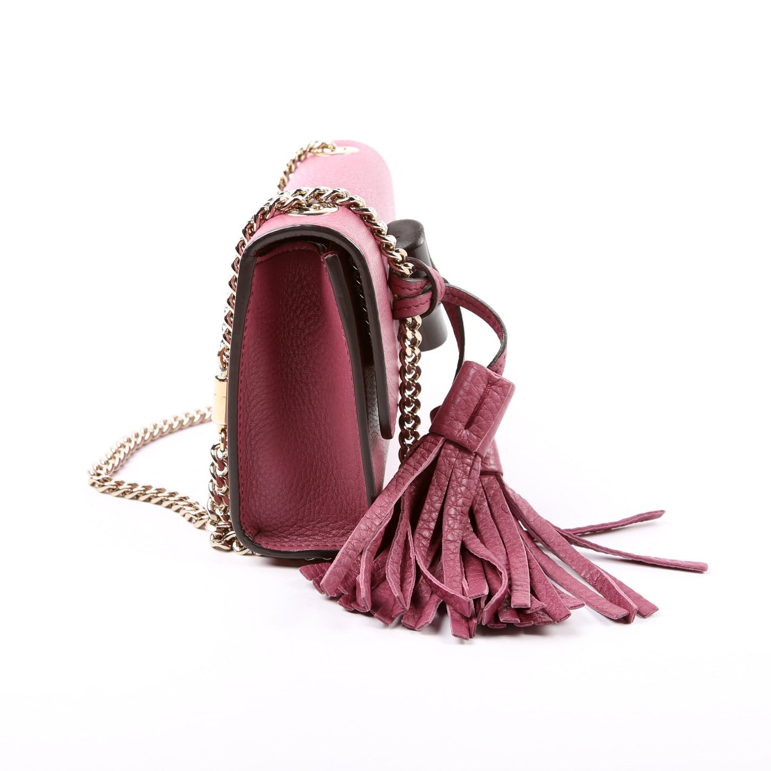 Gucci Miss Bamboo Tassel Purple Chain Travel Bag