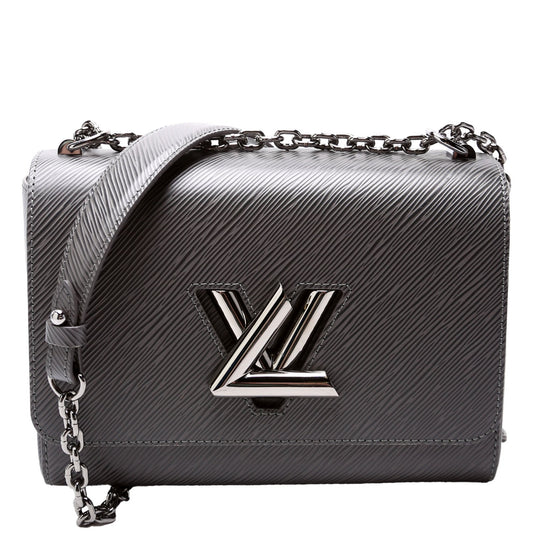 Louis Vuitton Twist Grey MM Epi Handbag Grey 2