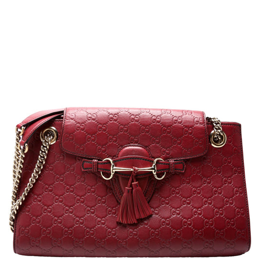 Gucci GG Emilie Canvas Chain Shoulder Bag Shoulder Bag