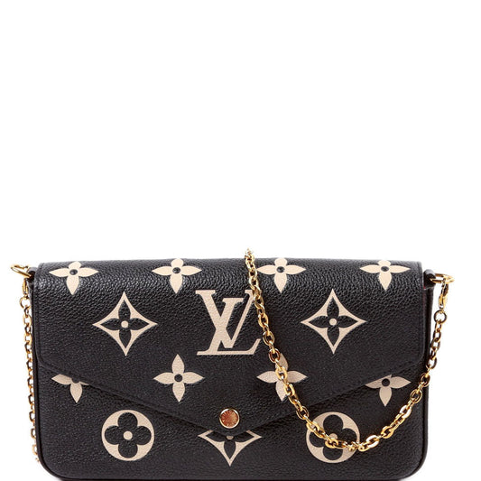 Louis Vuitton Pochette Felicie Bicolor Empreinte Clutch Bag Empreinte 6
