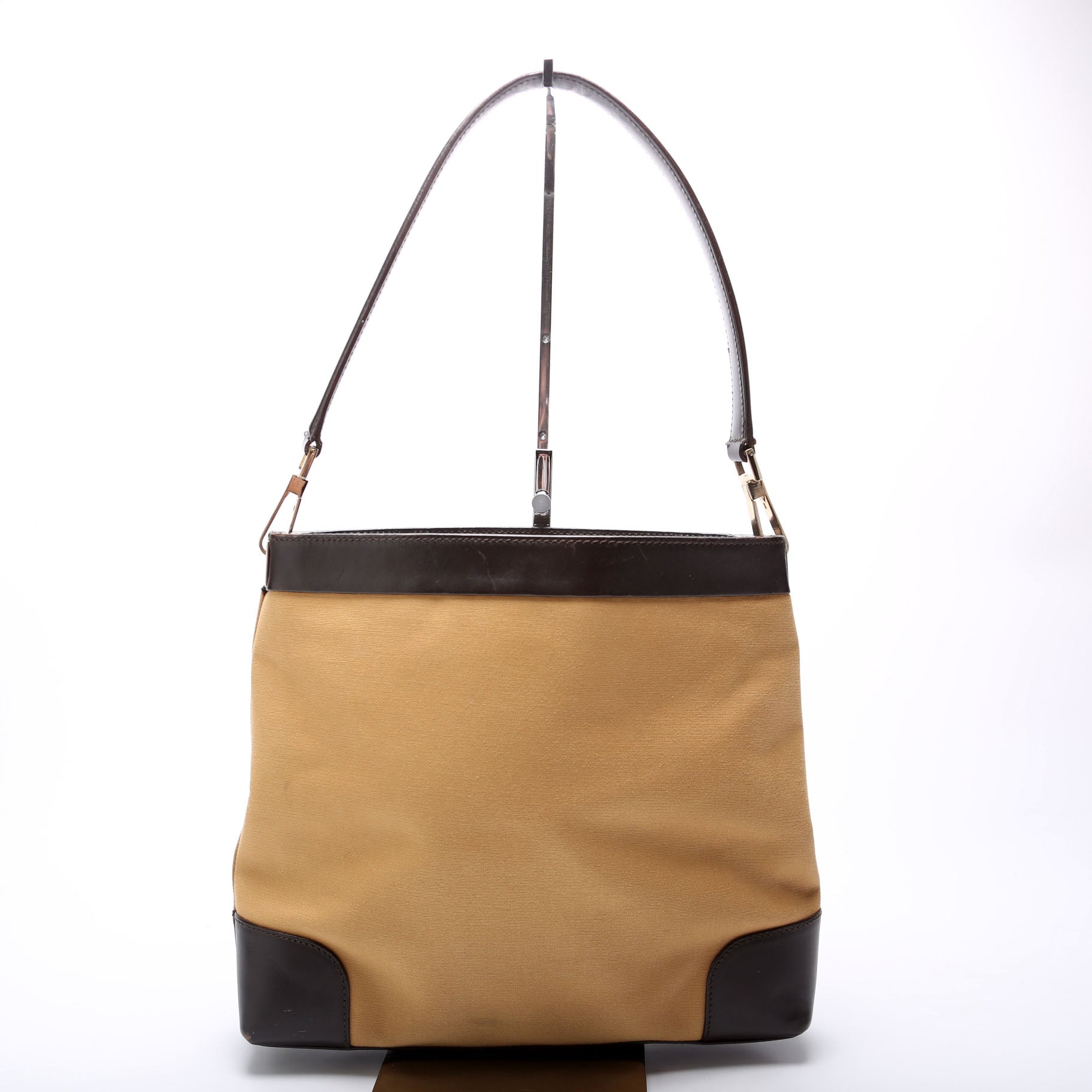 Gucci Sherry Line Web Leather Shoulder Bag