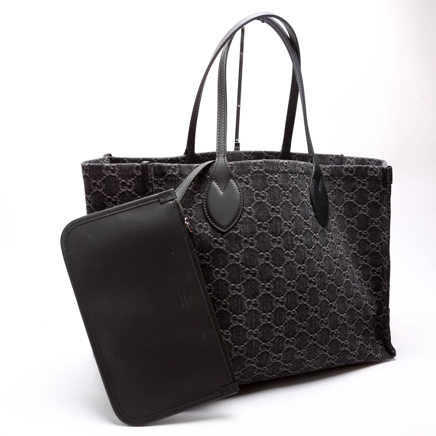 Gucci Summer Denim Black Large Tote Bag